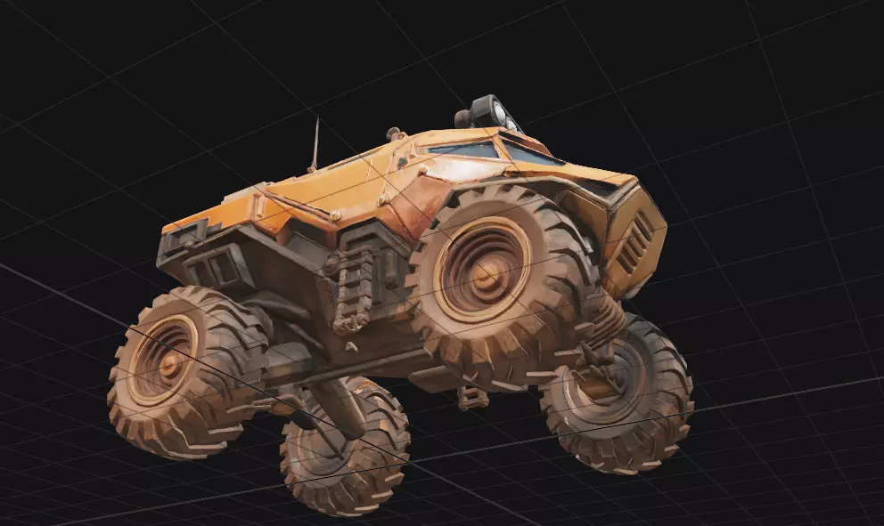 Futuristic Armored Off-Road Exploration Vehicle 3D print model_12