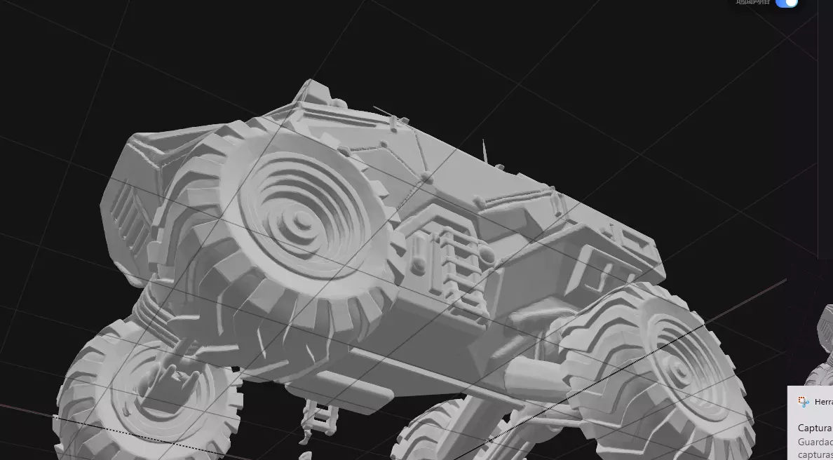 Futuristic Armored Off-Road Exploration Vehicle 3D print model_11