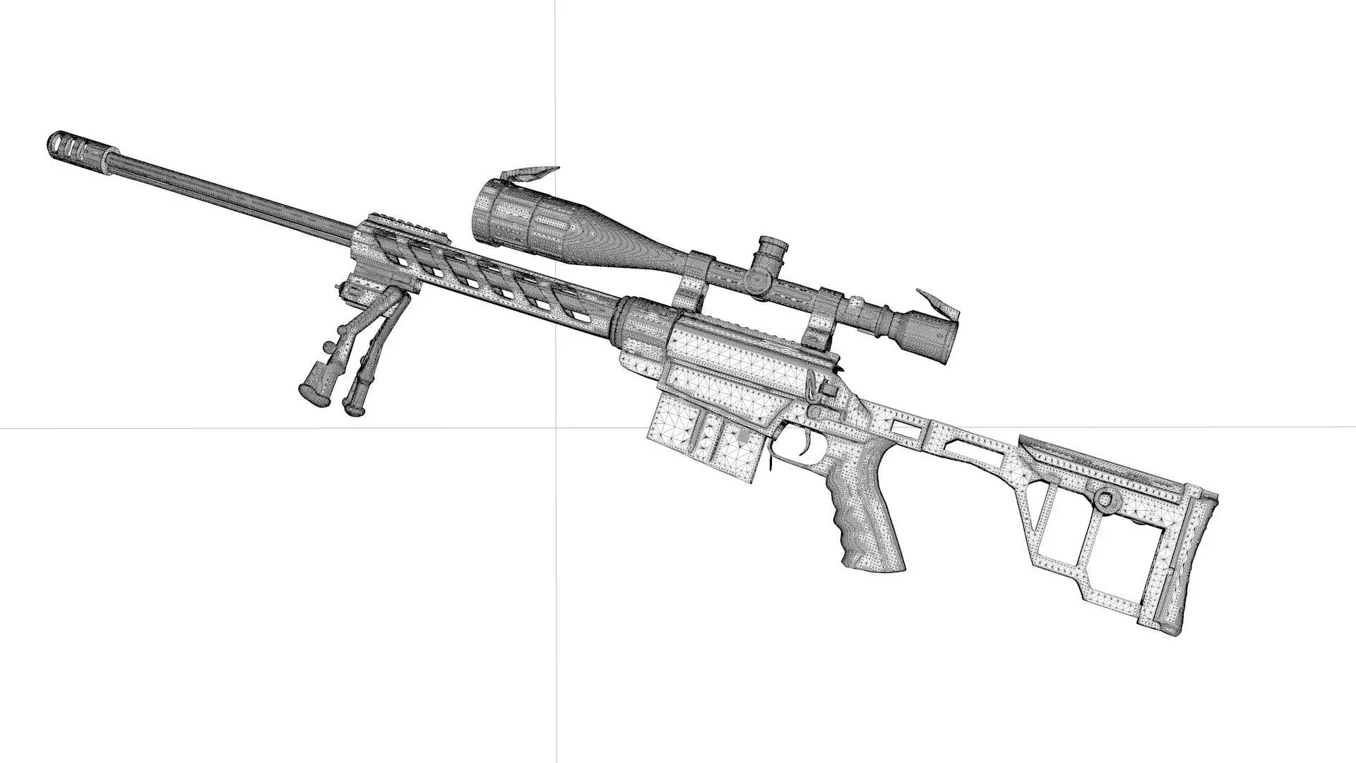 TSVL-8 M1 Stalingrad  rifle  3D model_5