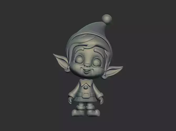 cute christmas elf 3dmodel
