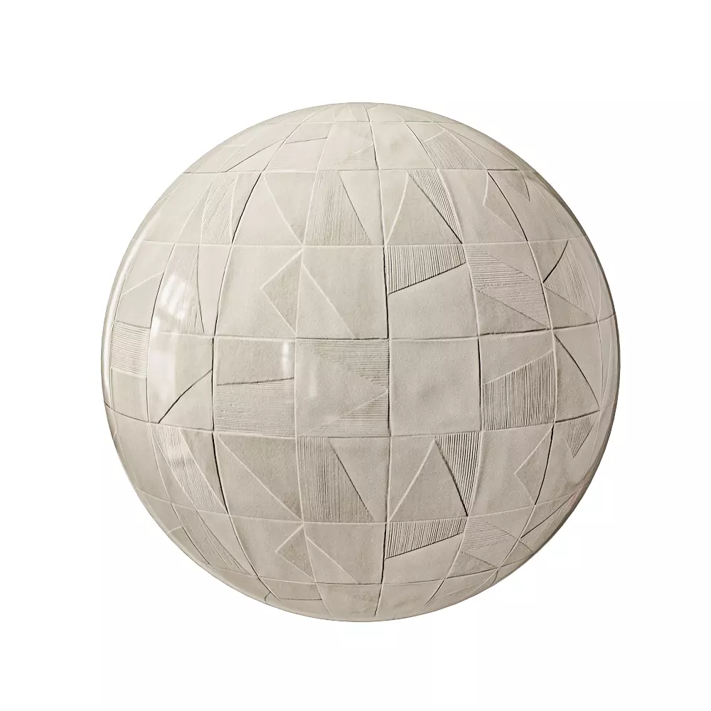 Modern Geometric Ceramic Tile Wall Panel  Texture_1