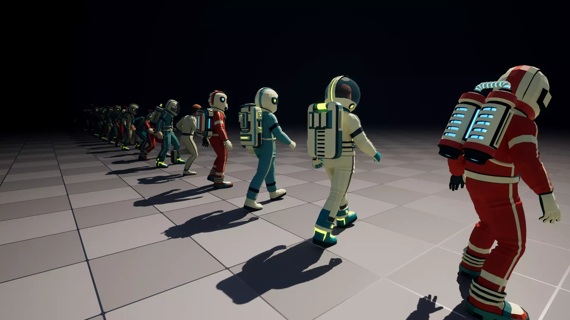 Astronaut modular low-poly stylized Low-poly 3D model_21