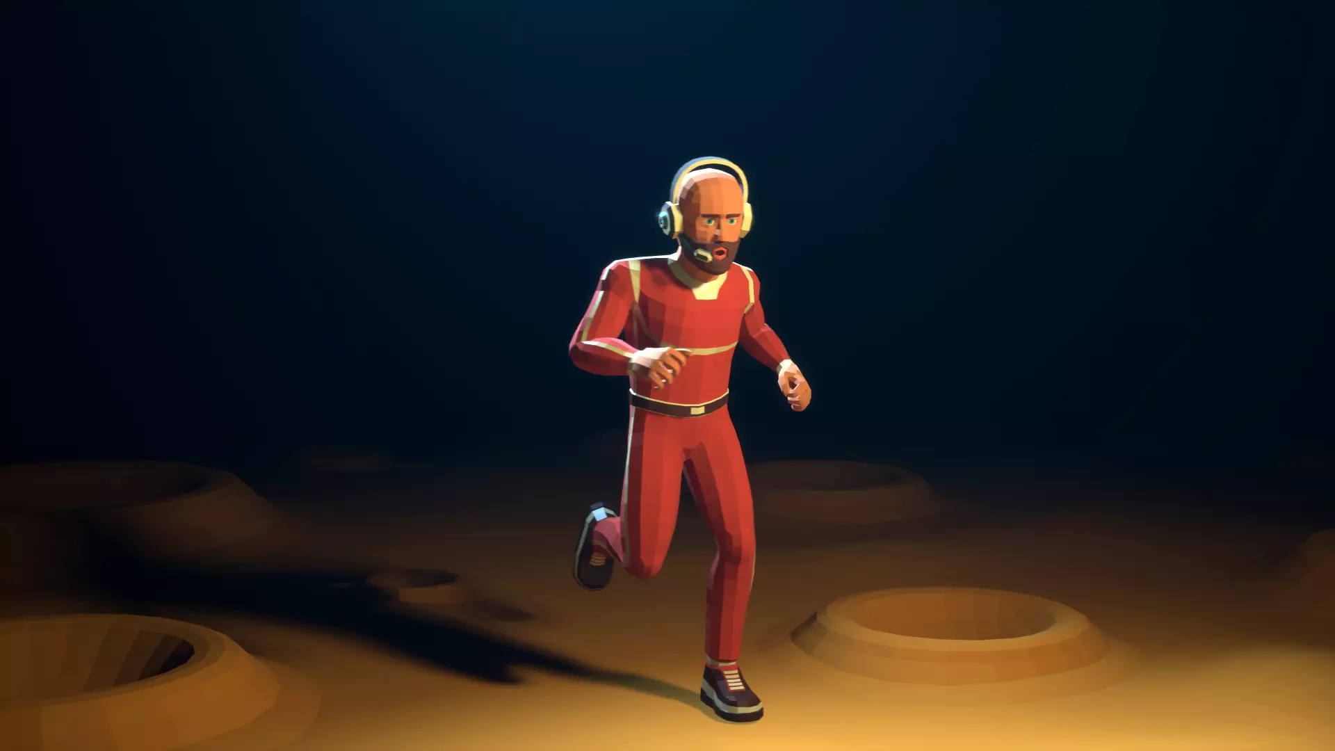 Astronaut modular low-poly stylized Low-poly 3D model_12