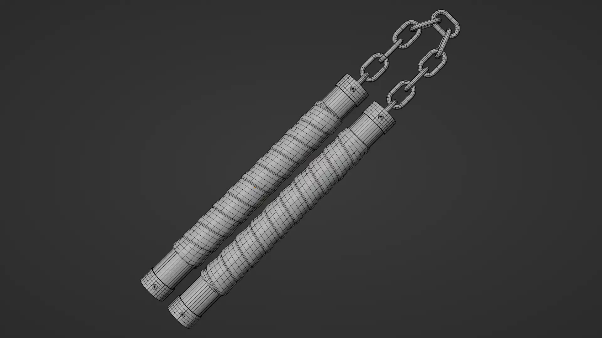 Nunchaku 01 Low-poly 3D model_7