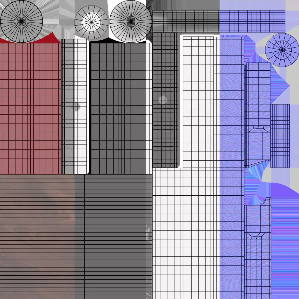 Nunchaku 01 Low-poly 3D model_12