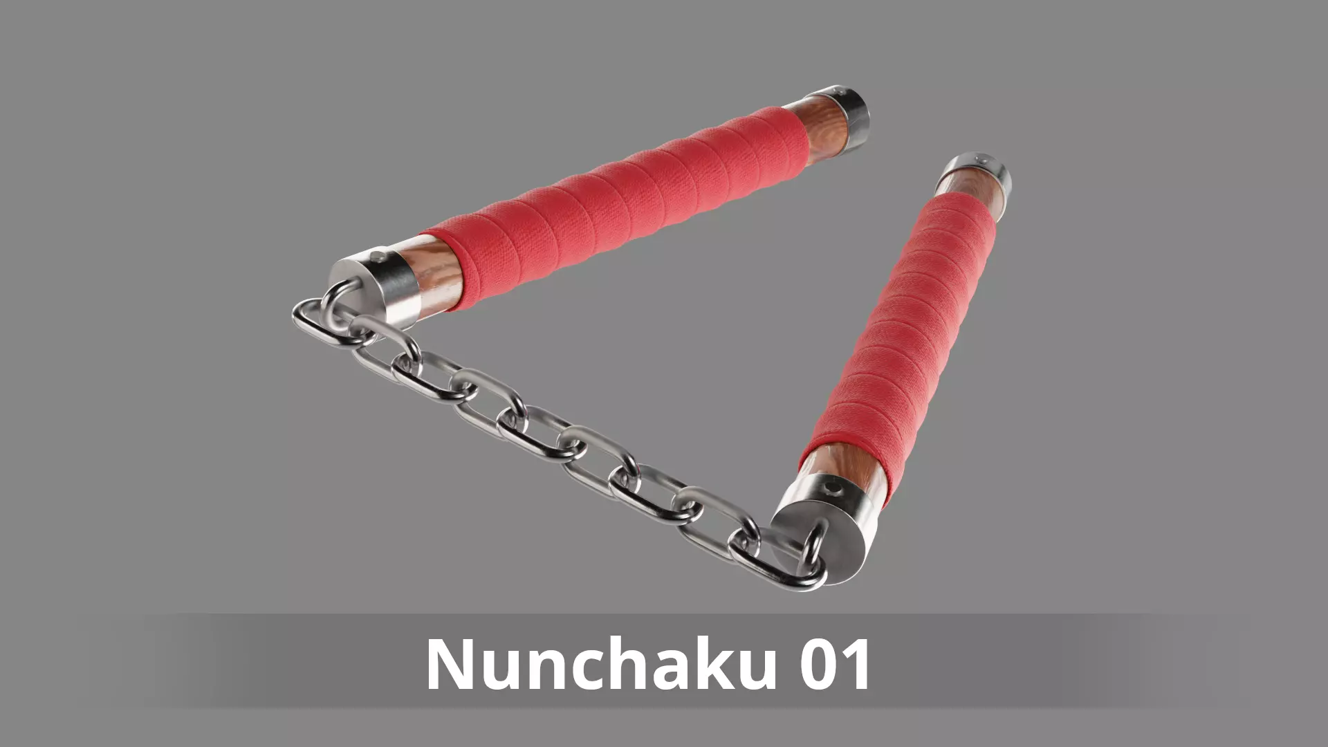Nunchaku 01 Low-poly 3D model_0