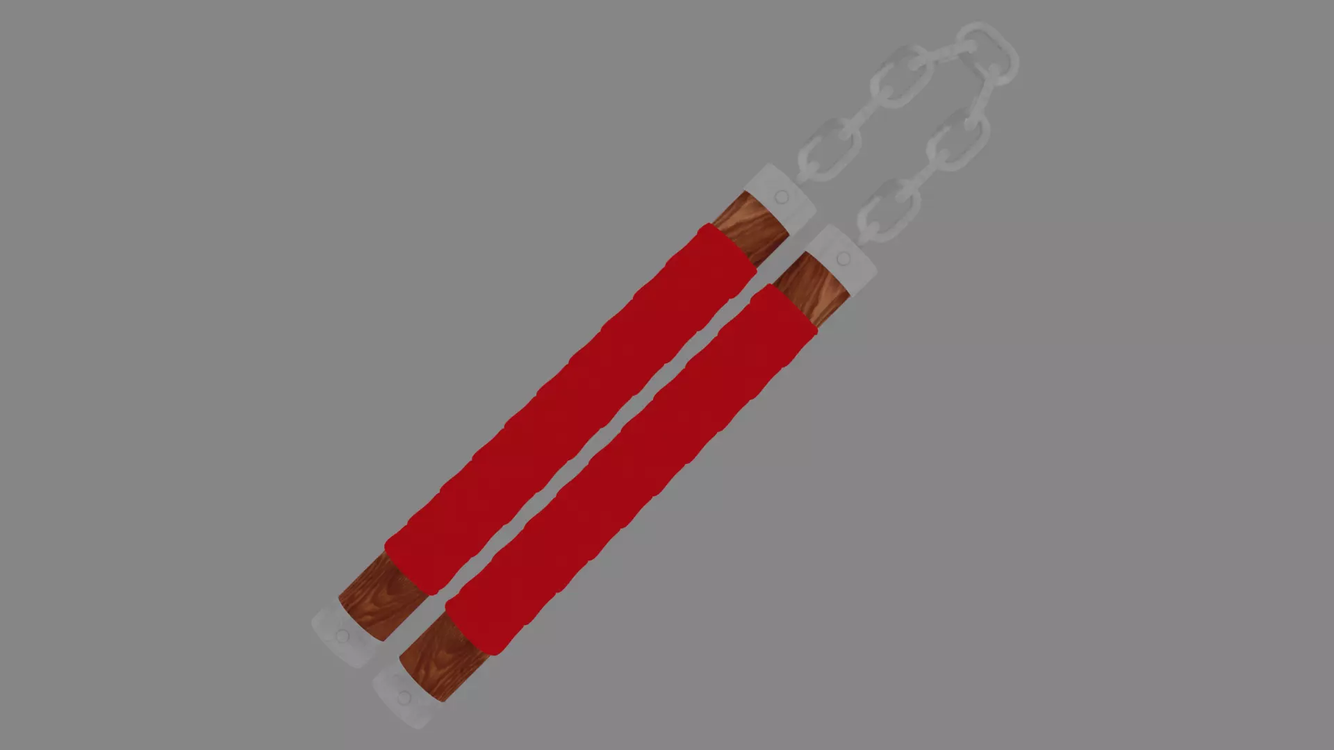 Nunchaku 01 Low-poly 3D model_8