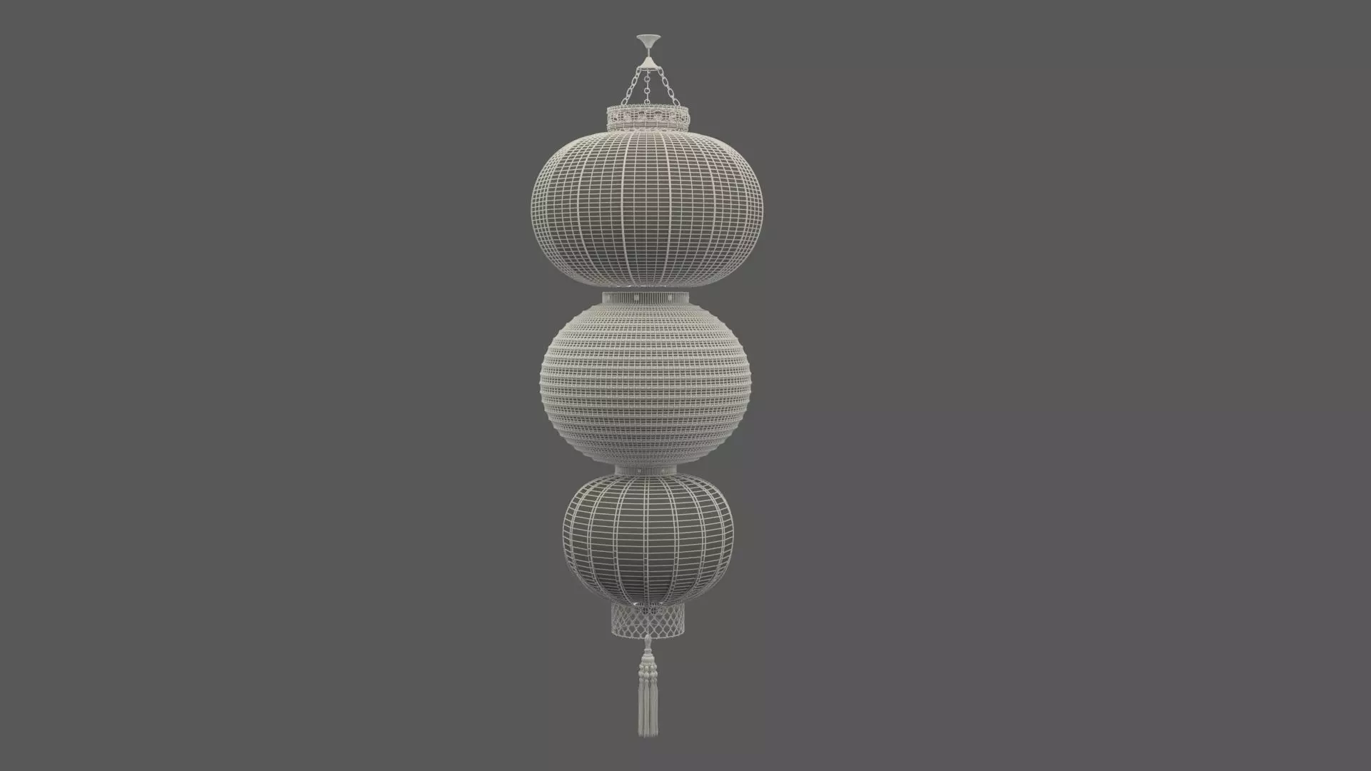 Chinese  red  lantern   Low-poly 3D model_8