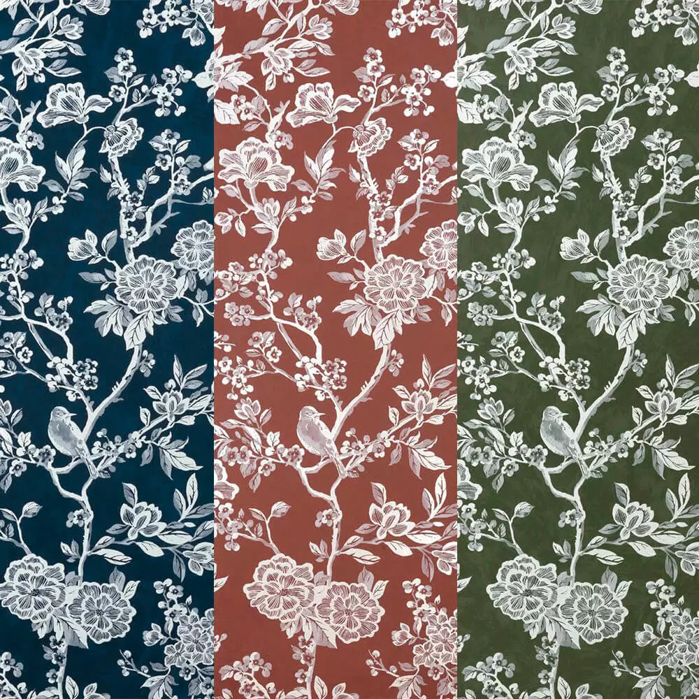 Elegant Floral Chinoiserie Pattern Texture