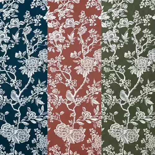 Elegant Floral Chinoiserie Pattern 