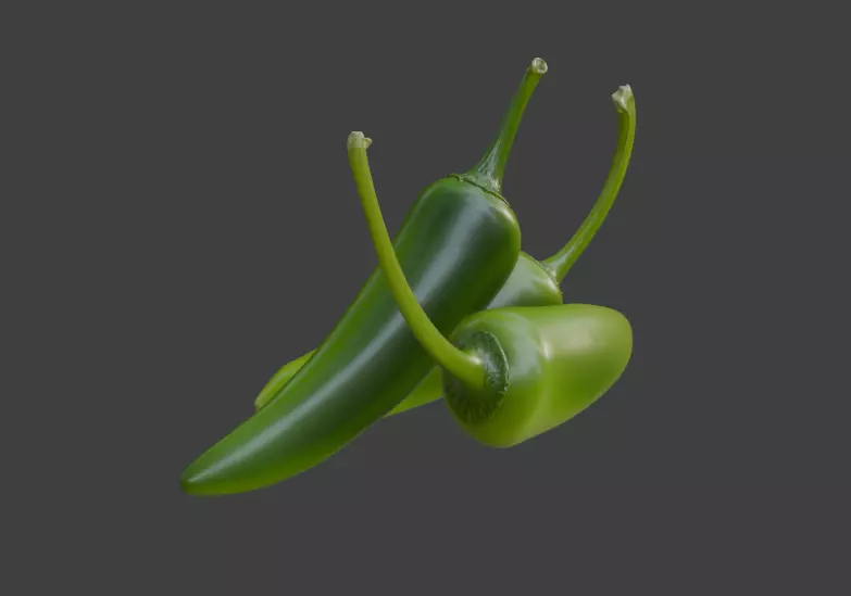Green Chili Bundle 3D Model 3D model_3