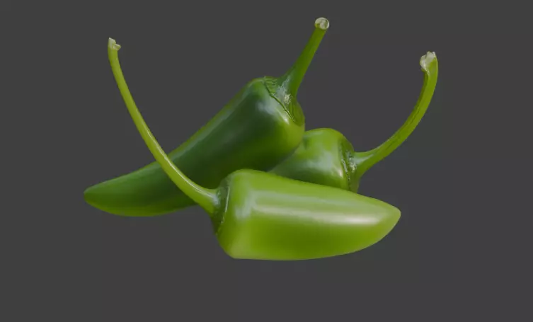 Green Chili Bundle 3D Model 3D model_1