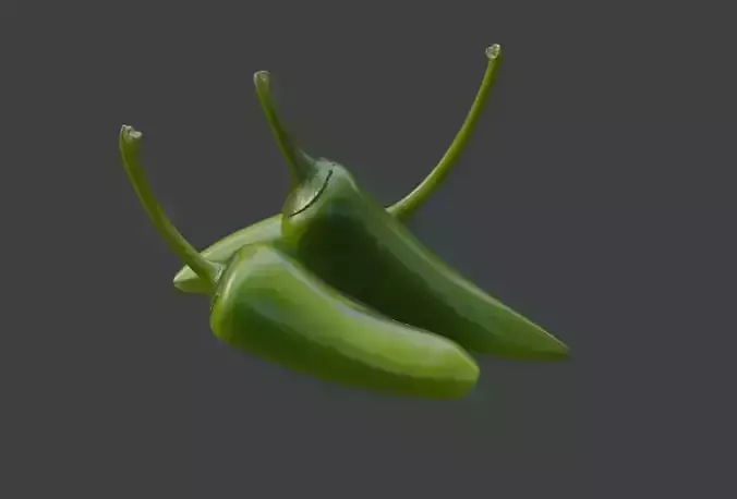Green Chili Bundle 3D Model 3D model