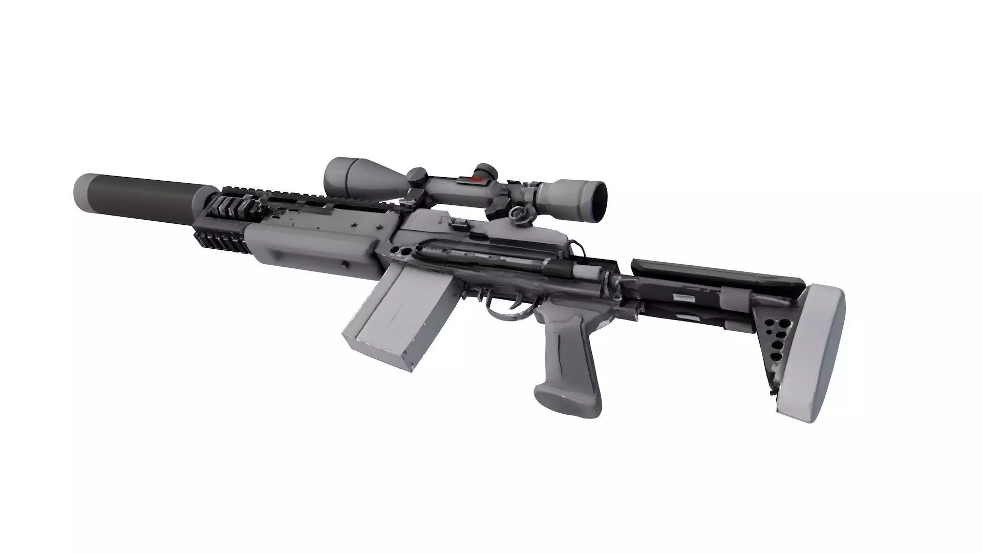 M14 Delta Force Elite rifle 3D model_1