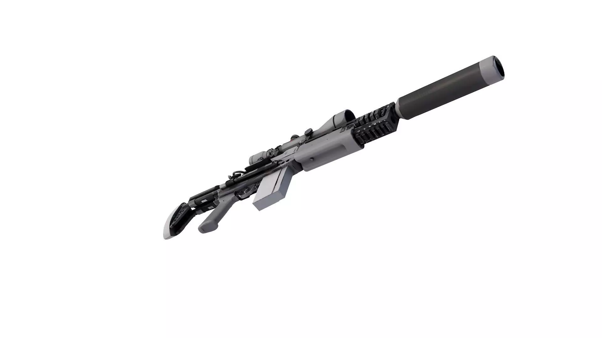 M14 Delta Force Elite rifle 3D model_4