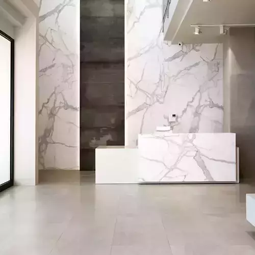 White Marble Subway Tile 3D Model 