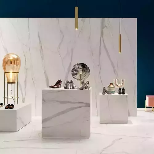 White Marble Wall Tile 3D Model  Texture