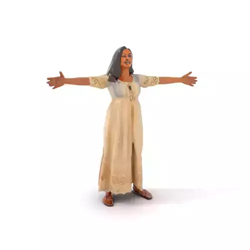 Boho Maternity Dress model pack Low-poly 3D model