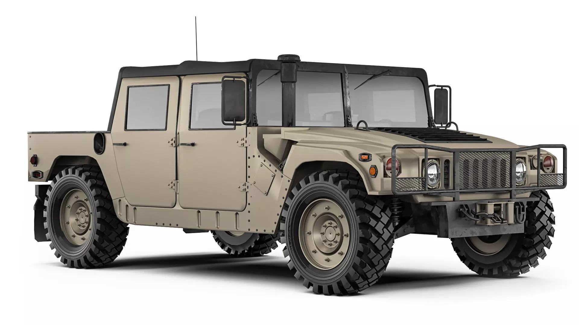 Humvee Military HMMWV M998A1 1994 3D model_6