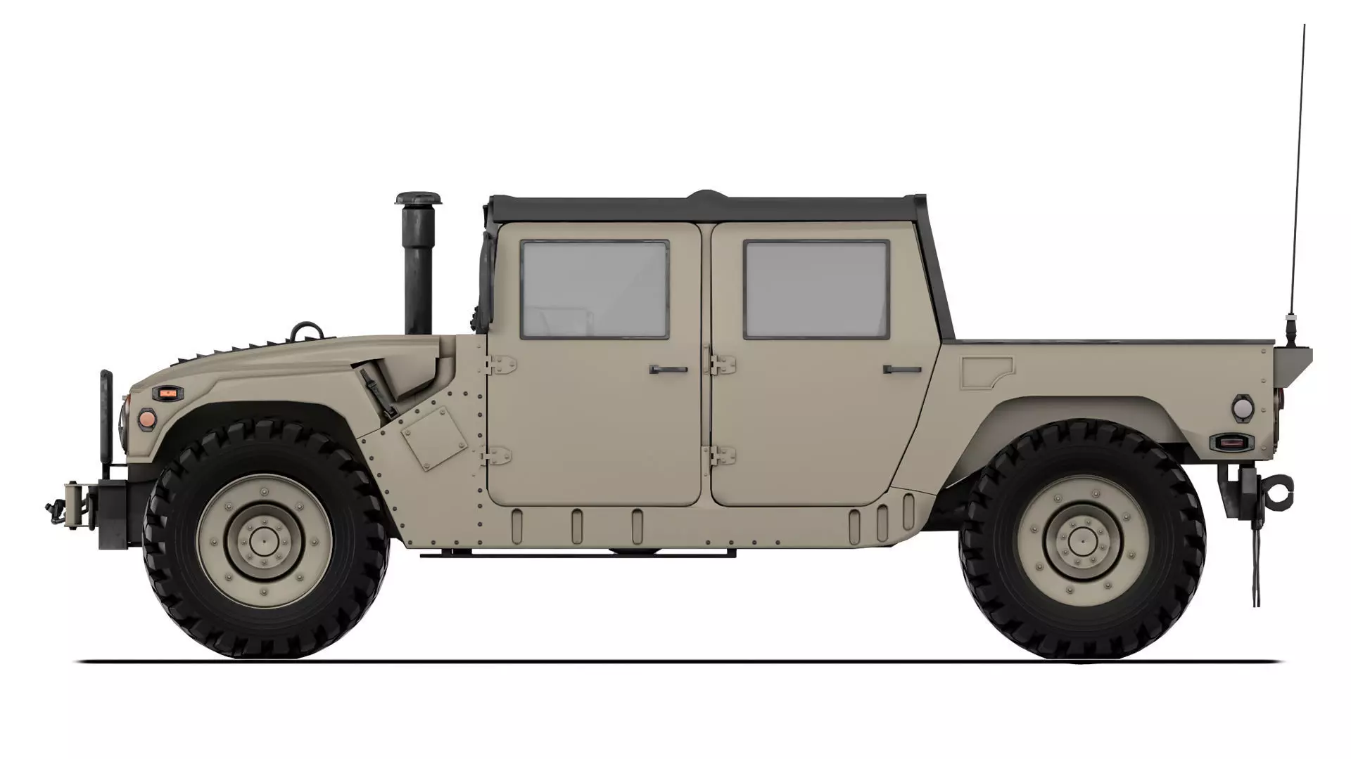 Humvee Military HMMWV M998A1 1994 3D model_1