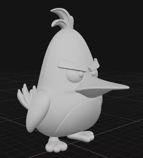 chuck angry birds 3D print model_3