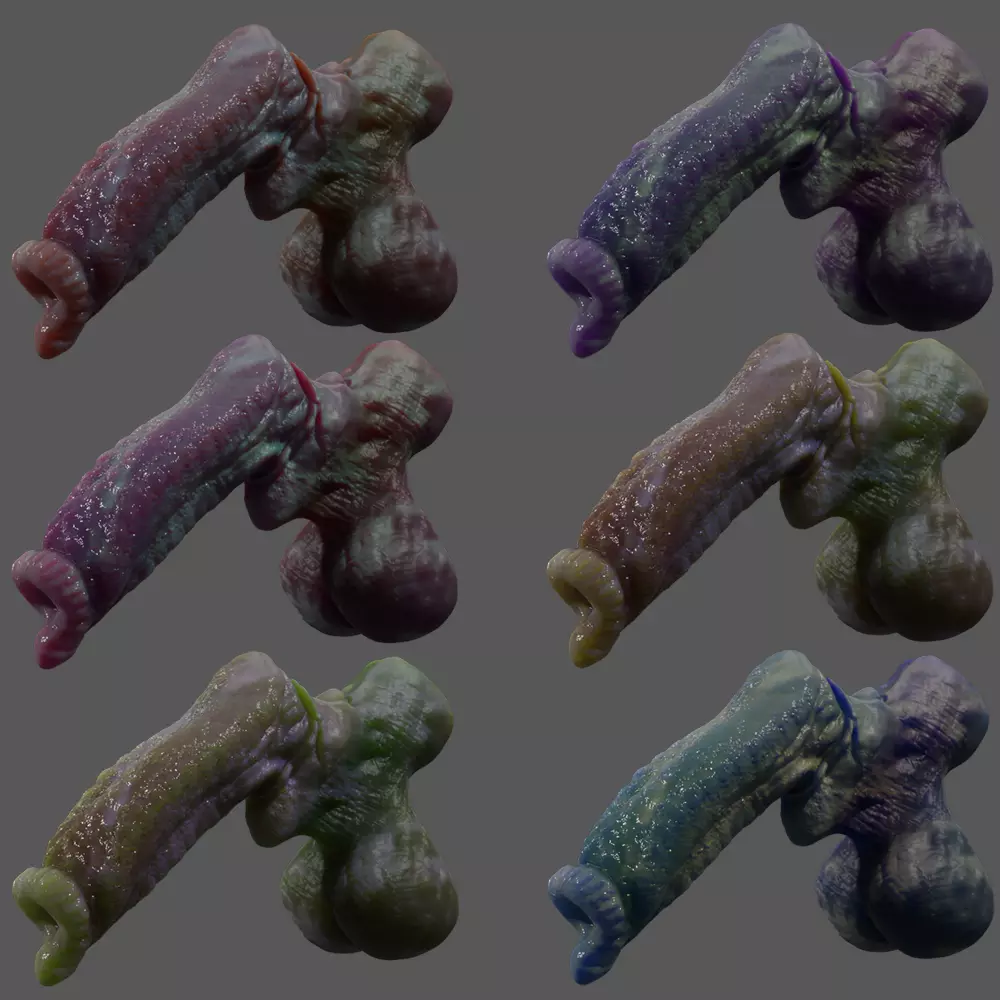 Fantasy Dorg Demon Dog Penis Low-poly 3D model_5