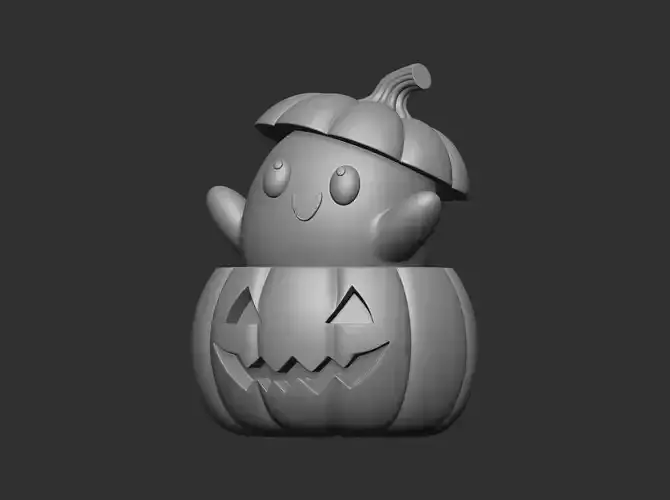 pumpkin inside ghost cnc model