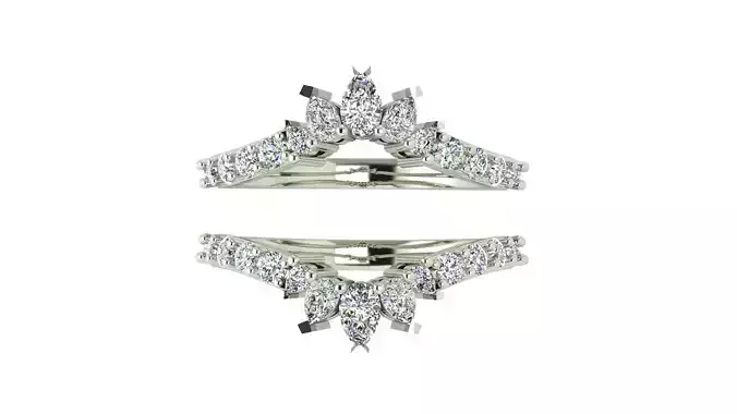 Set ring for oval  engagement or solitaire ring 