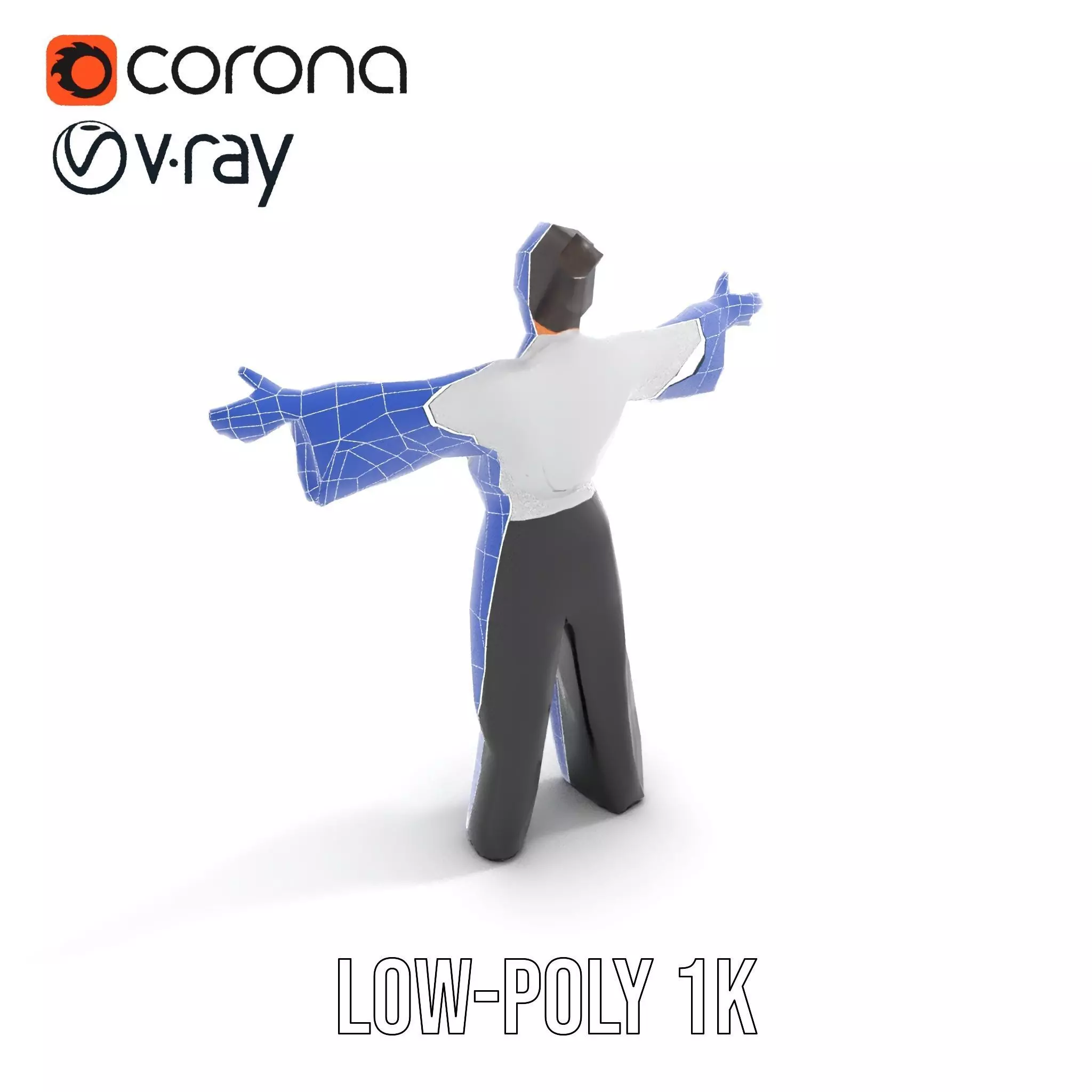 Chic White Blouse model pack Low-poly 3D model_29