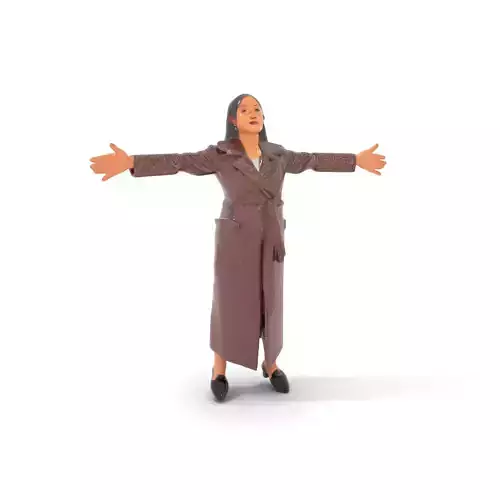 Elegant Trench Coat model pack Low-poly 3D model