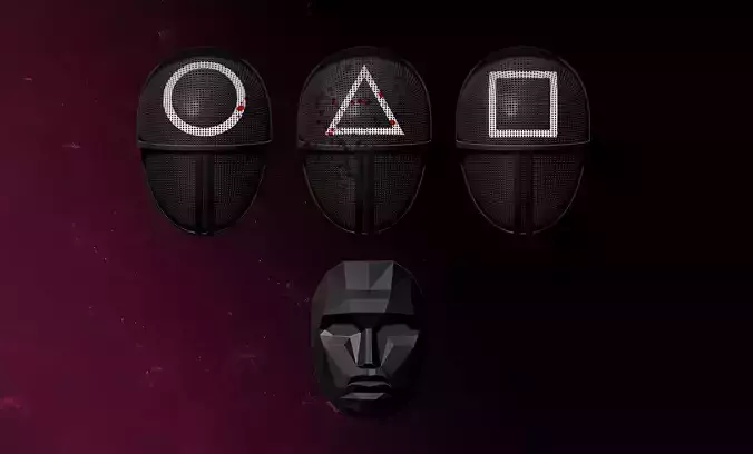 Soldiers and Frontman mask  Squid game