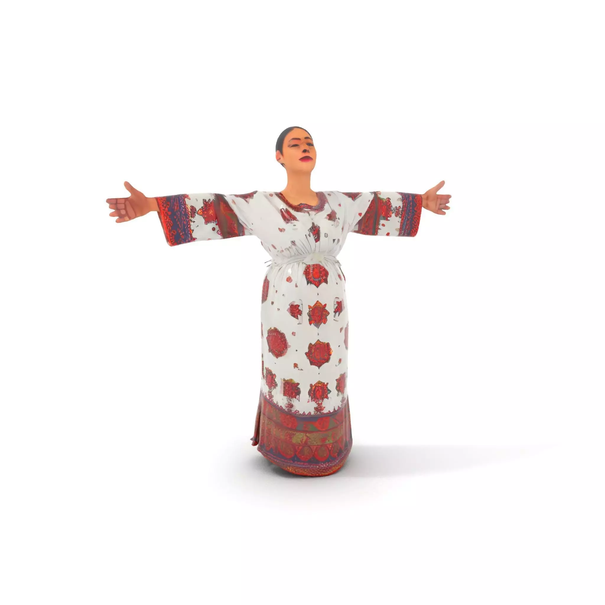 Floral Maxi Dress model pack Low-poly 3D model_0