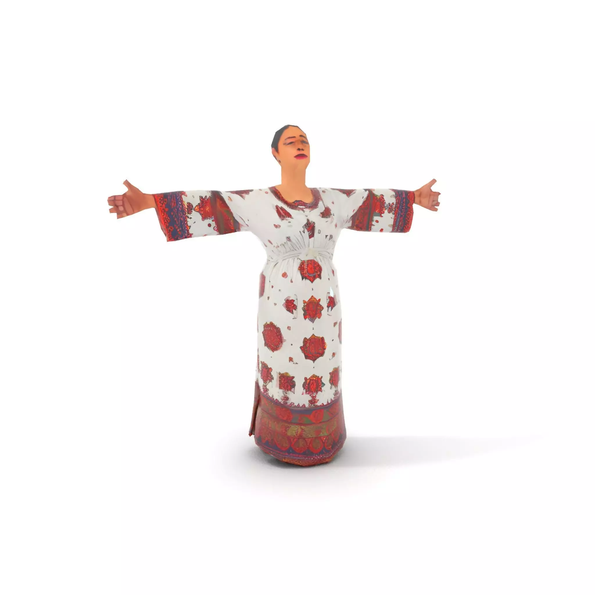 Floral Maxi Dress model pack Low-poly 3D model_15