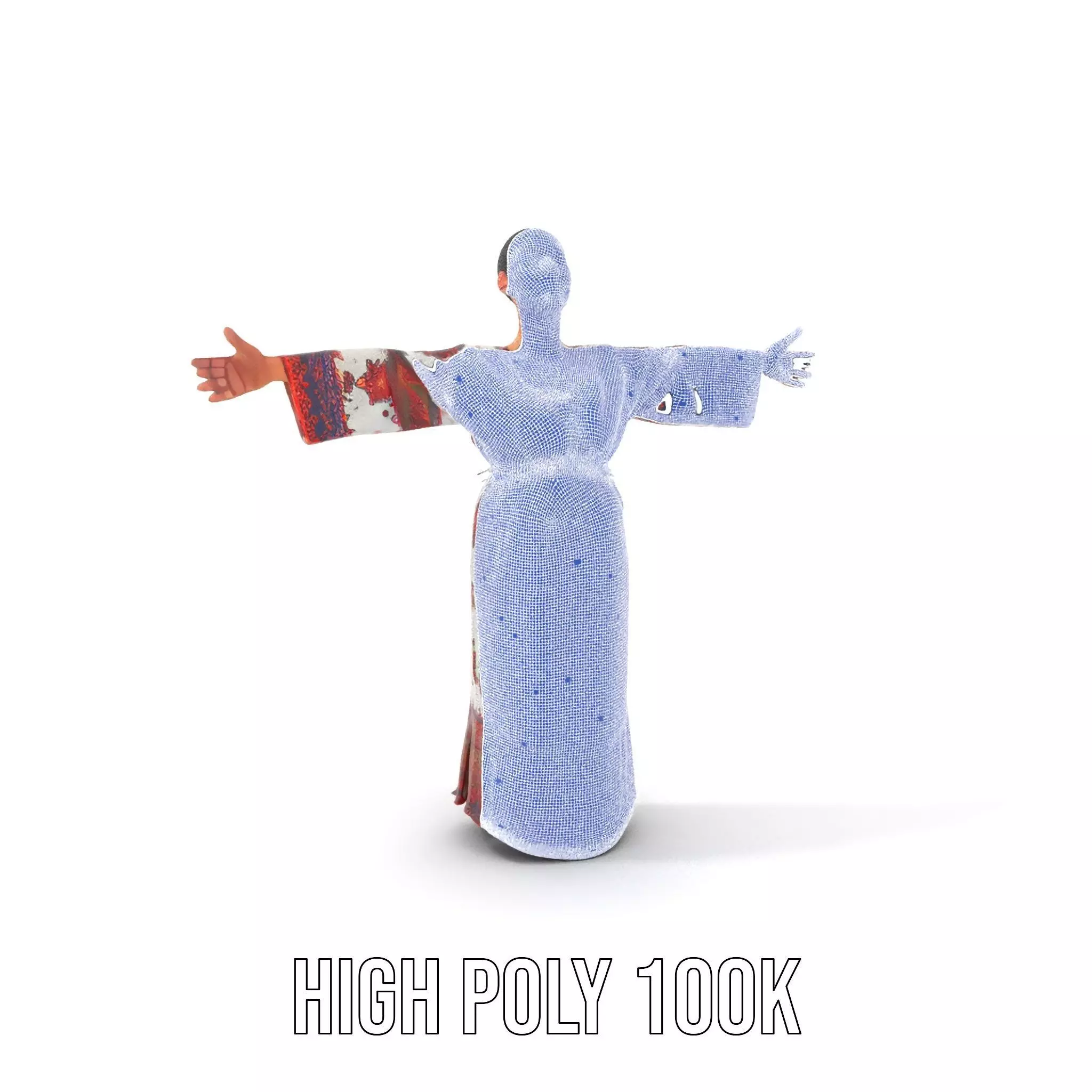 Floral Maxi Dress model pack Low-poly 3D model_5