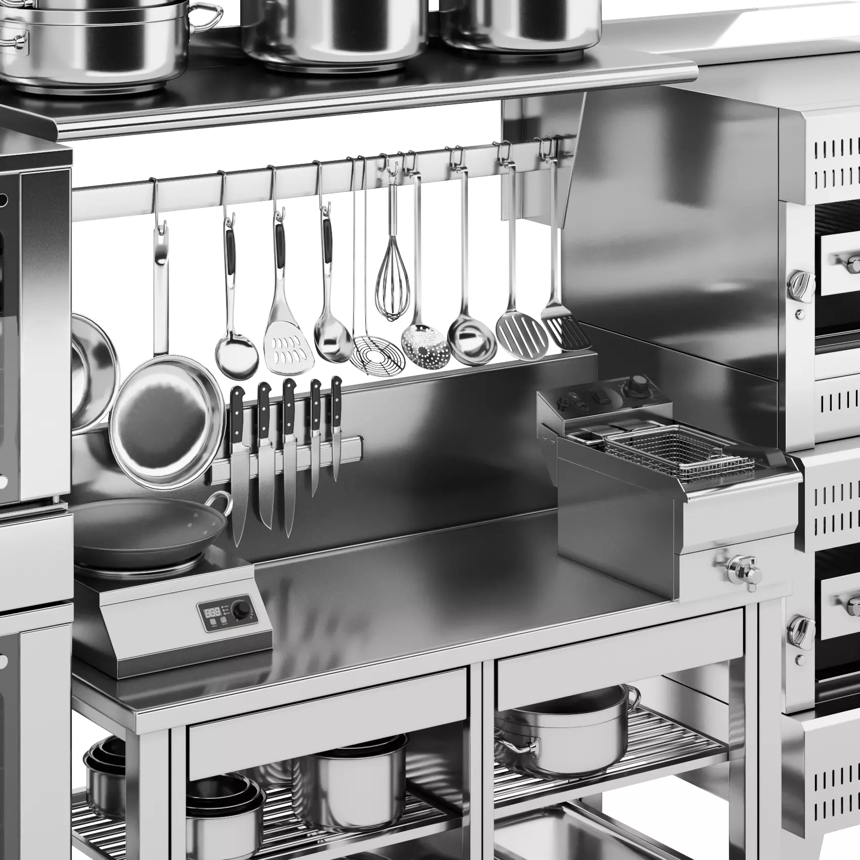 A set of equipment for cafes and restaurants 3D model_15