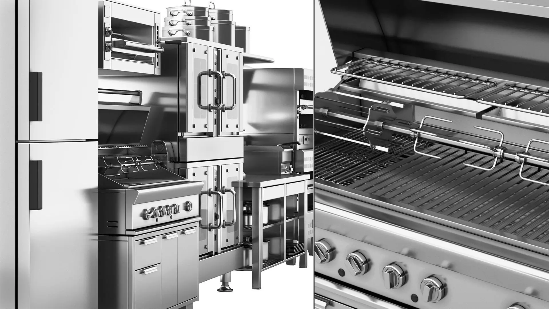 A set of equipment for cafes and restaurants 3D model_17