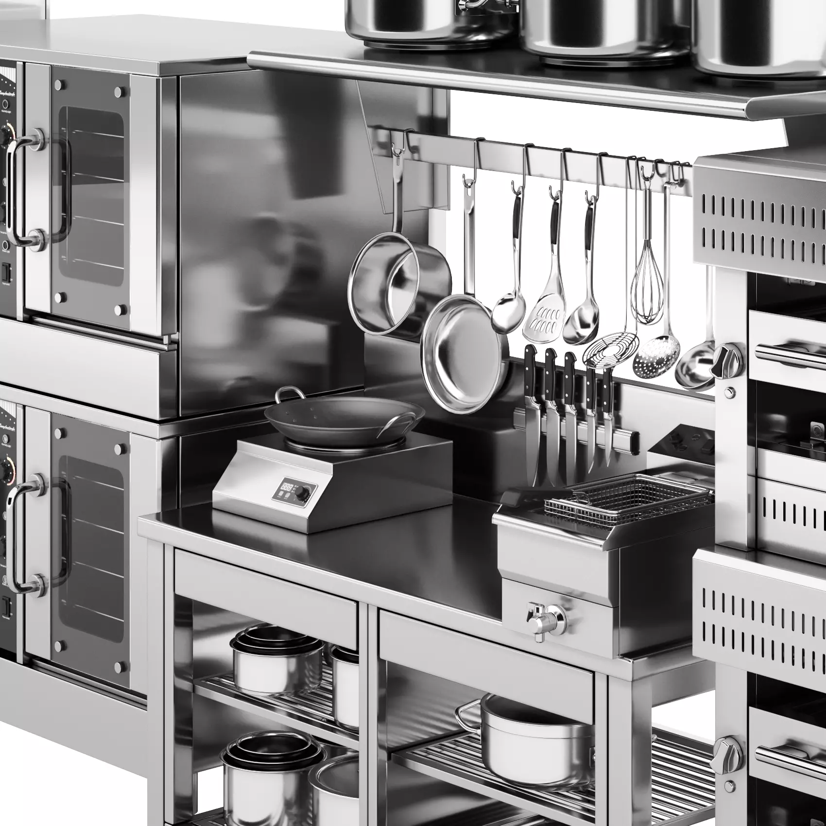 A set of equipment for cafes and restaurants 3D model_4