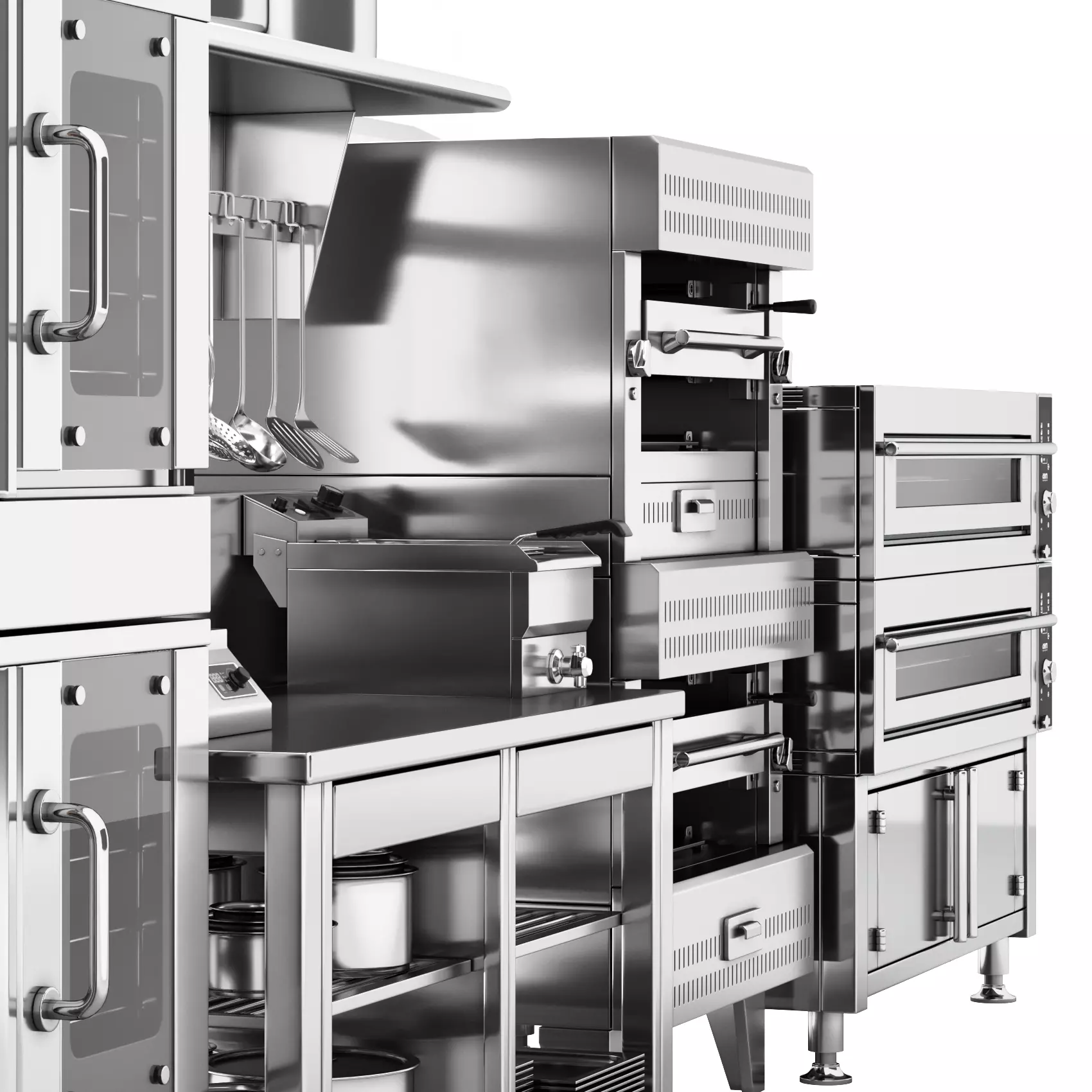 A set of equipment for cafes and restaurants 3D model_6