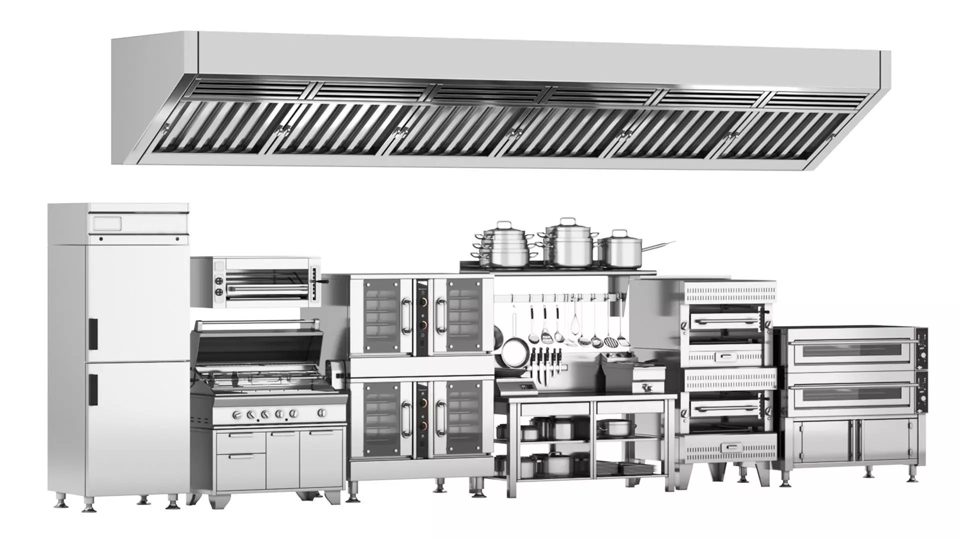 A set of equipment for cafes and restaurants 3D model_13