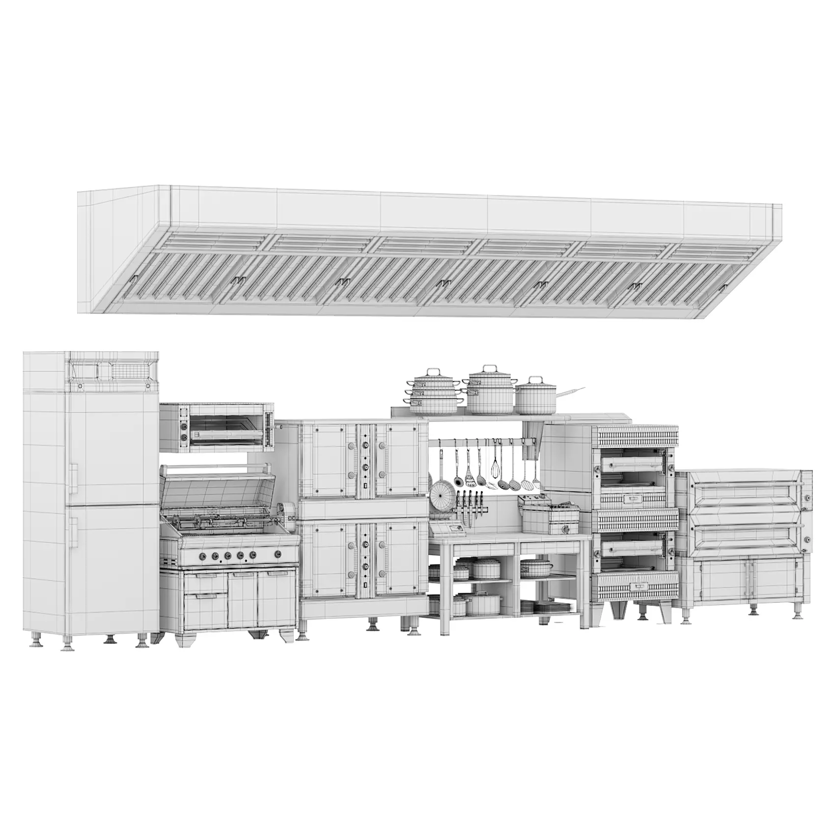 A set of equipment for cafes and restaurants 3D model_18