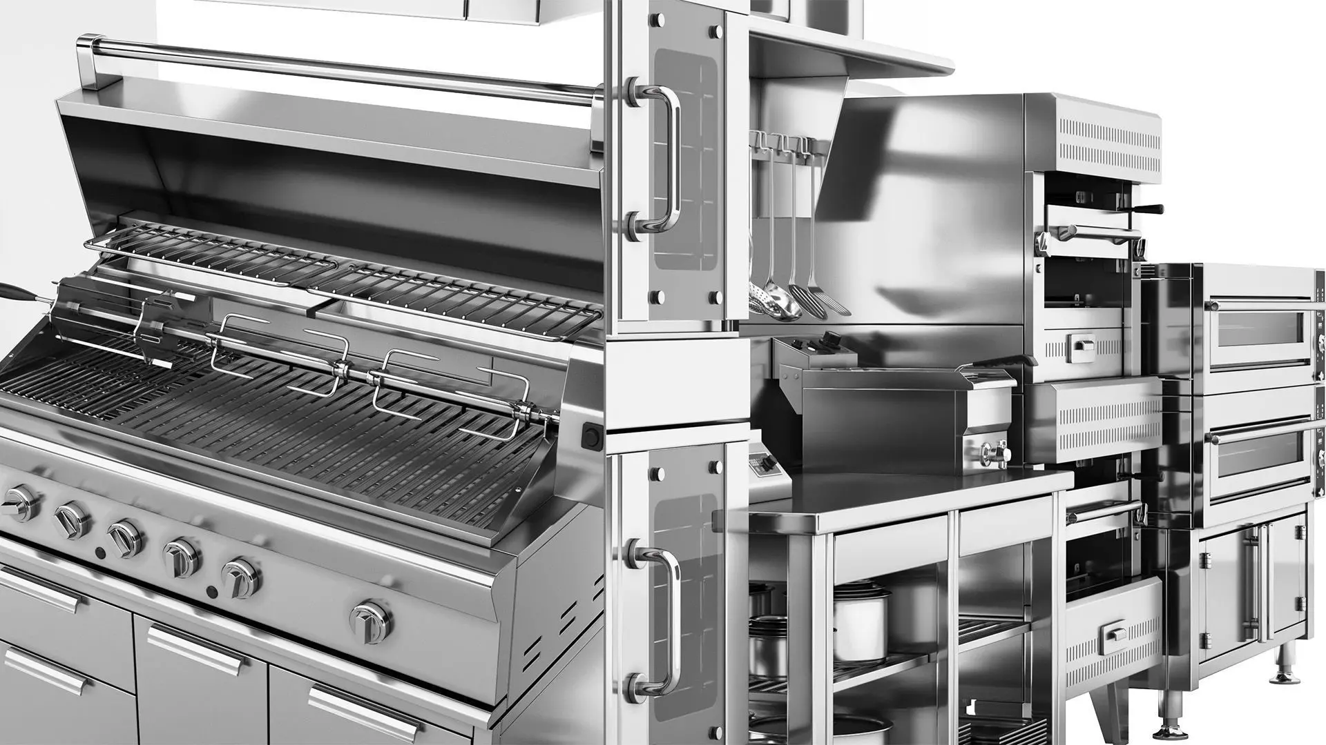 A set of equipment for cafes and restaurants 3D model_10