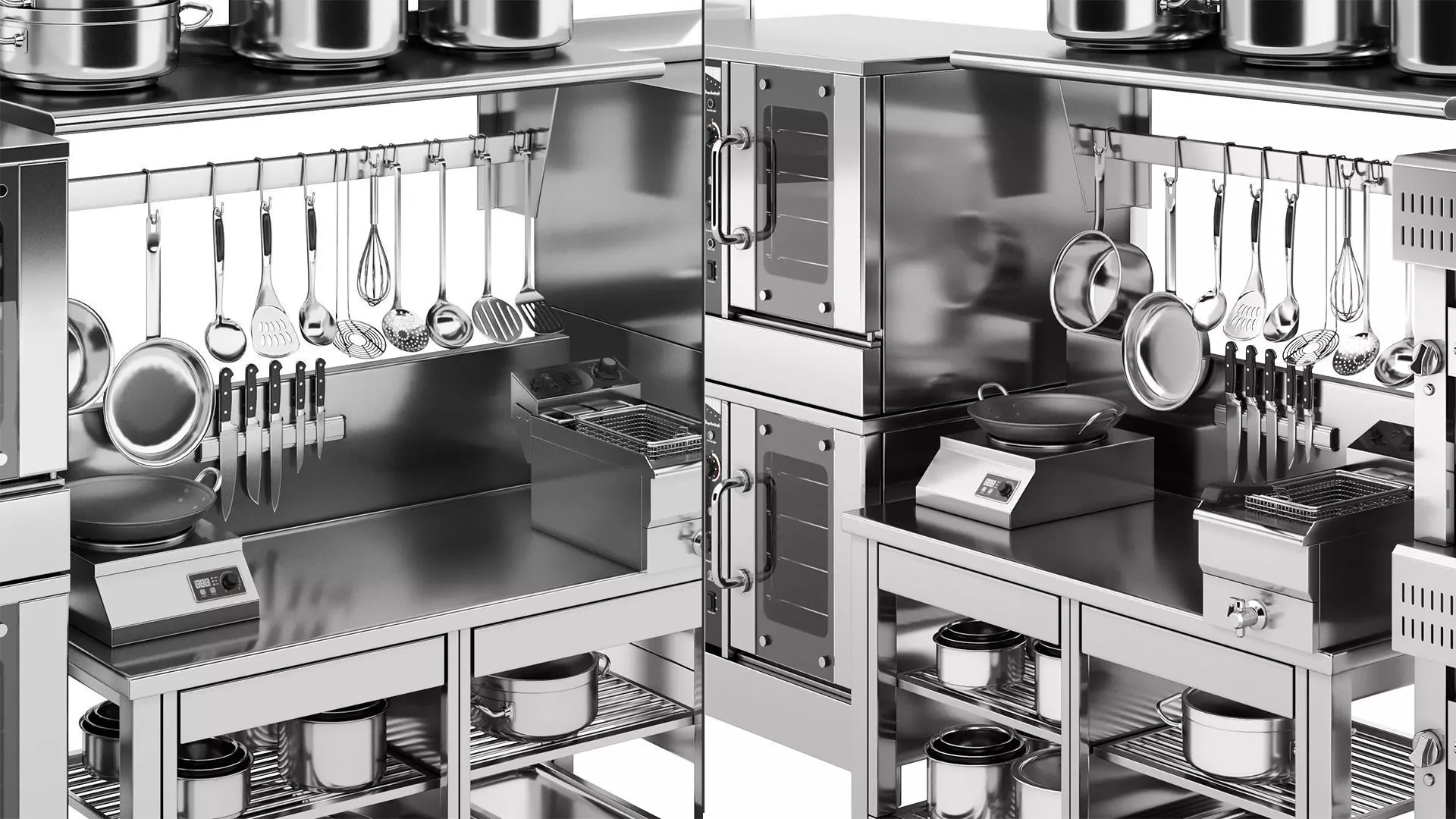 A set of equipment for cafes and restaurants 3D model_16