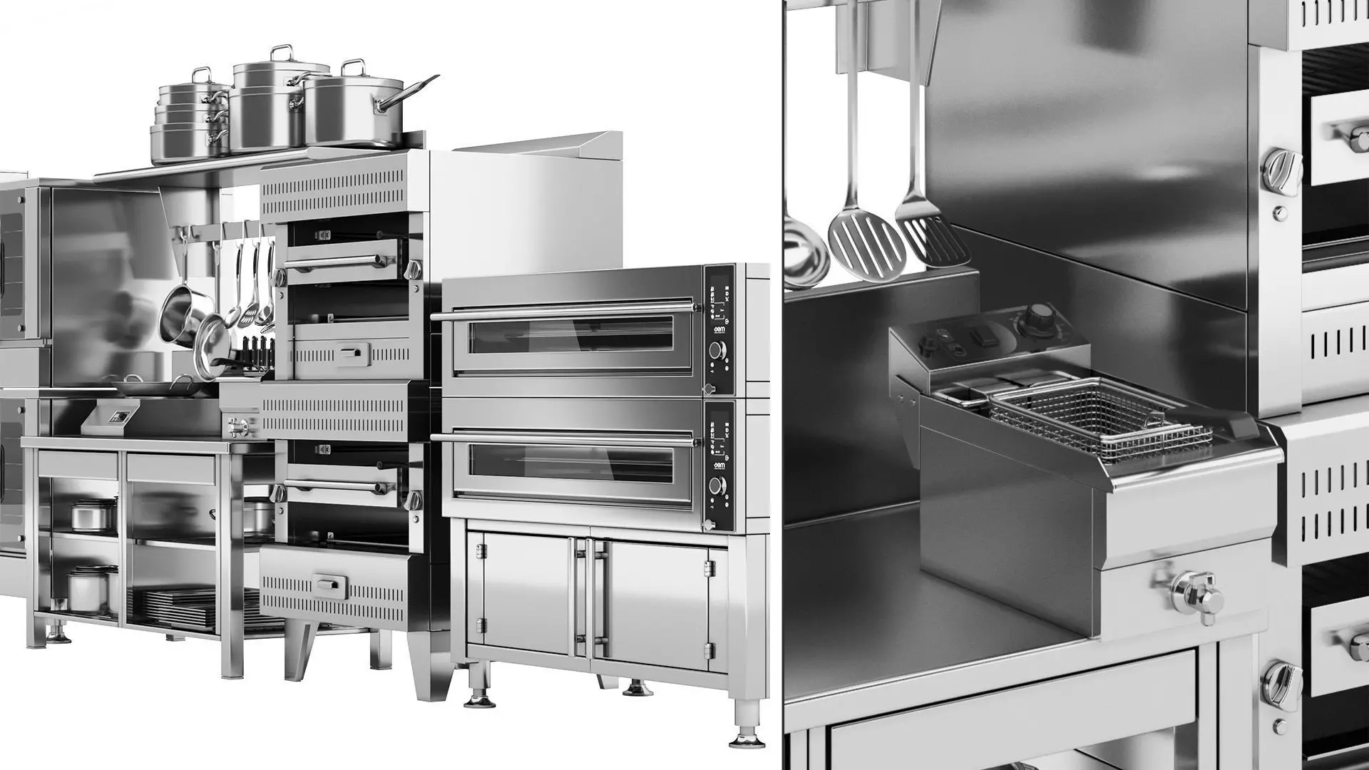 A set of equipment for cafes and restaurants 3D model_9