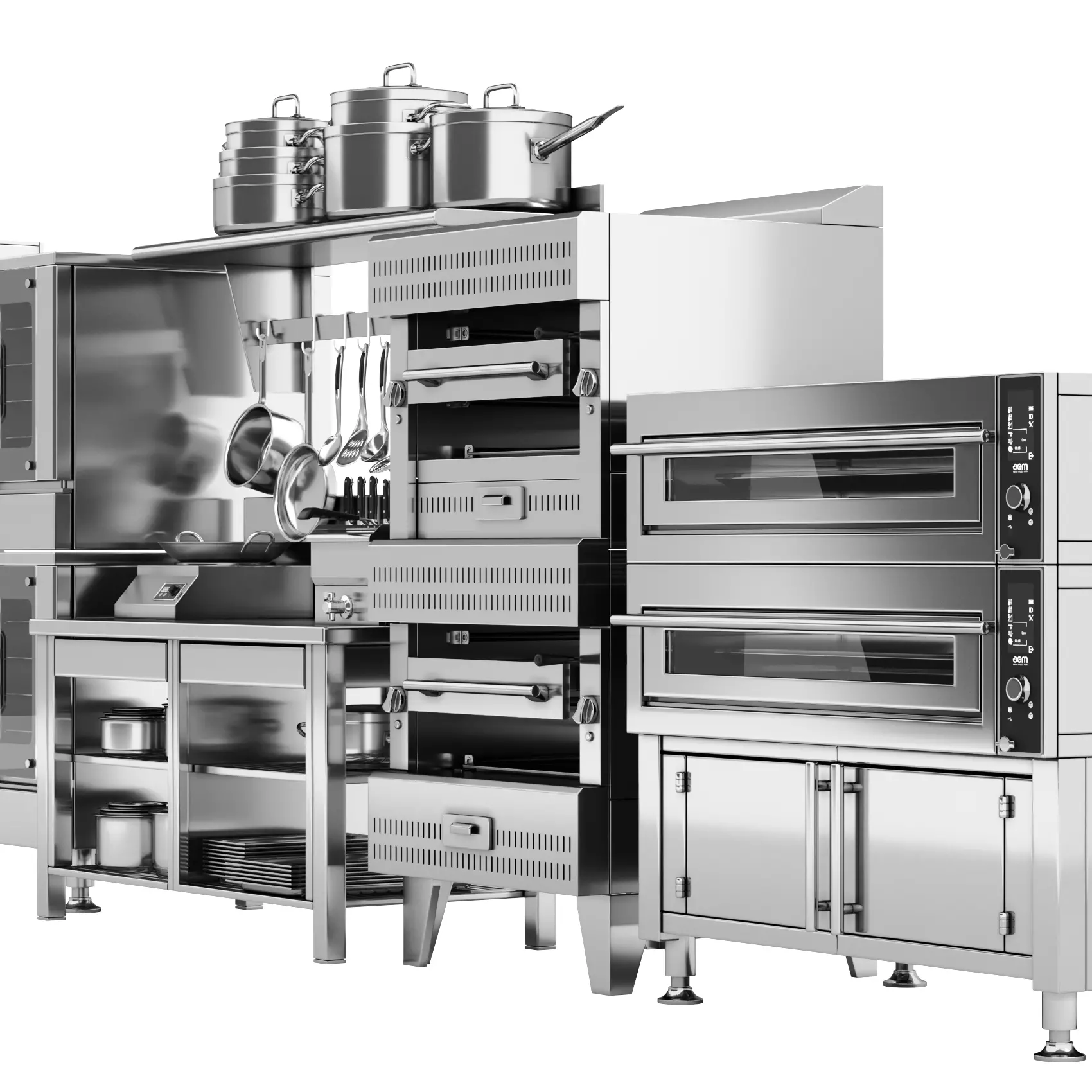 A set of equipment for cafes and restaurants 3D model_7