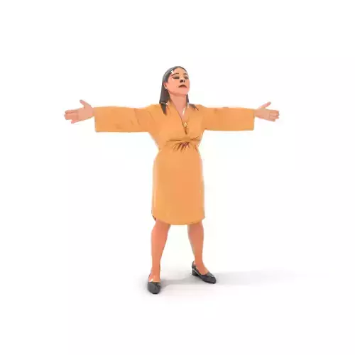 Golden Maternity Dress model pack Low-poly 3D model