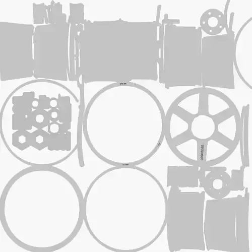 Car Wheel Rims Volk Racing TE37 3D model 4