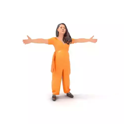 Orange Maternity Outfit model pack Low-poly 3D model