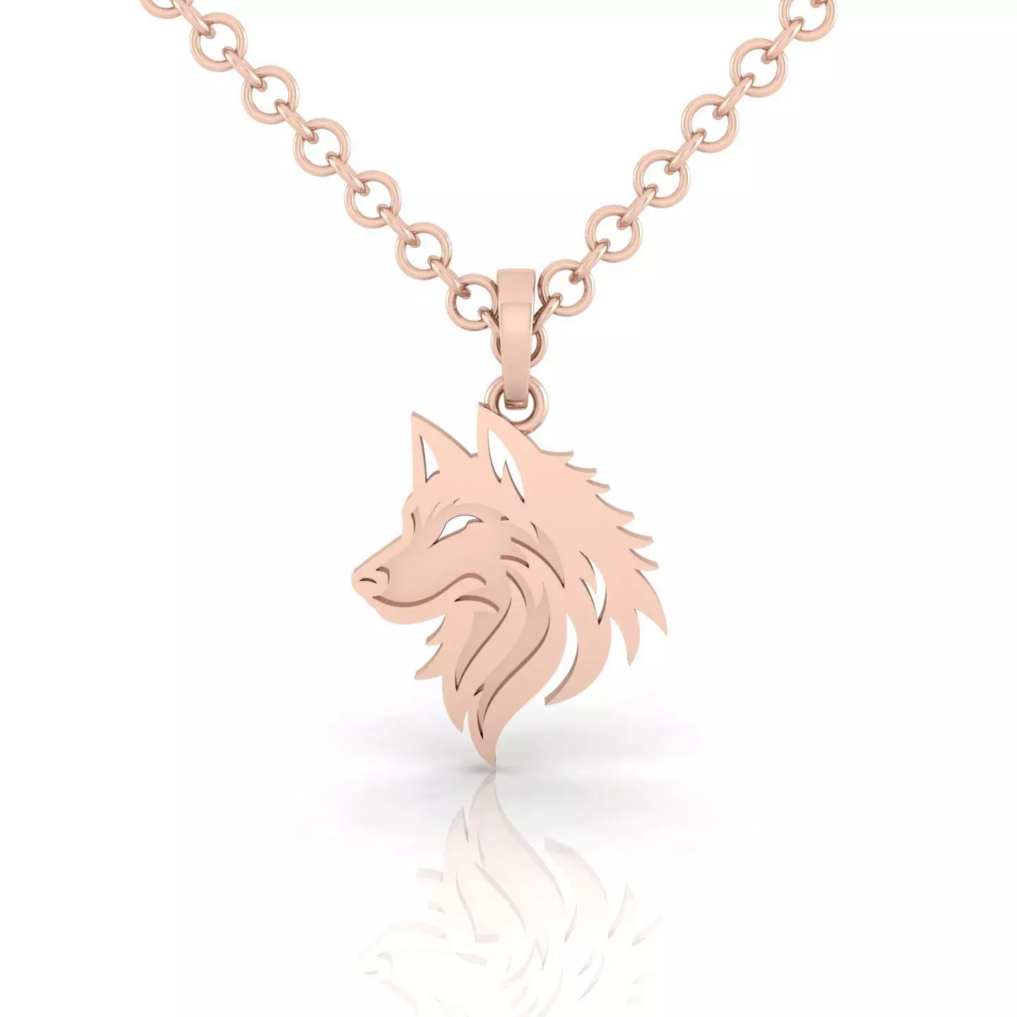 Wolf Pendant 3D print model_8