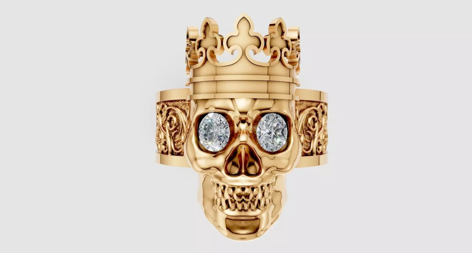 Skull Crown Ring 3D print model