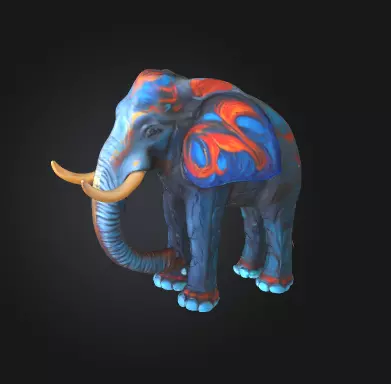 Geometric Elephant 3D Modern Low-Poly Sculpture Free 3D print model_3